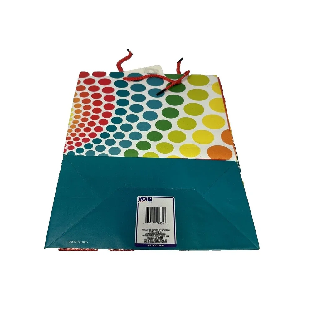 VOILA gift bag party bag BIRTHDAY approximately  5 X 10 inch 12 inches tall
